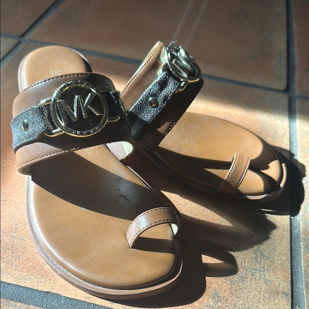 Michael Kors Women's Brown and Black Sandals